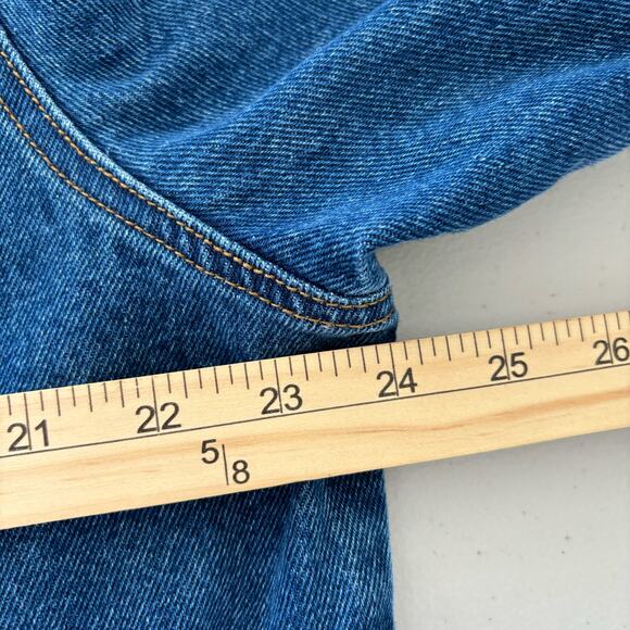 Boom Boom Denim Jacket Women Large/XL Blue Faux Diamond Stud Western Style Wear - Picture 5 of 9